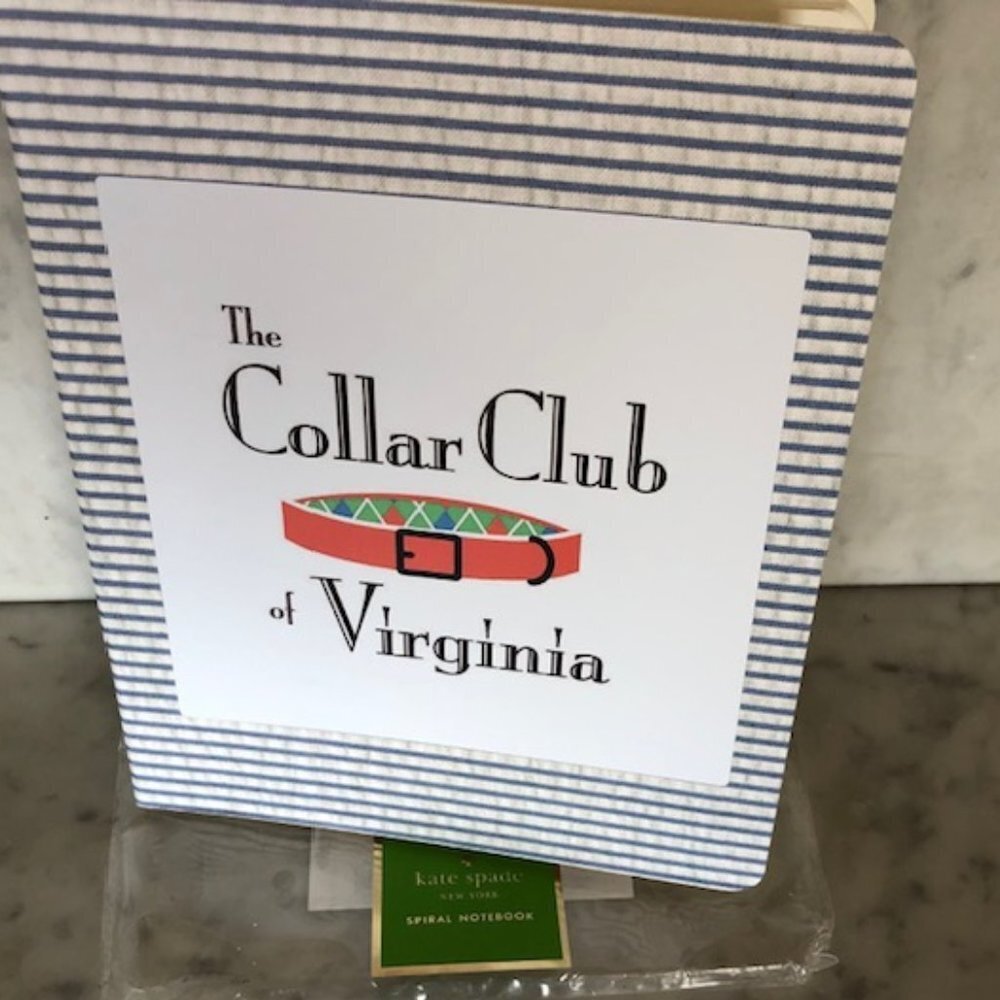KATE SPADE Spiral Mini Notebook Collar Club of Virginia Seesucker Print …